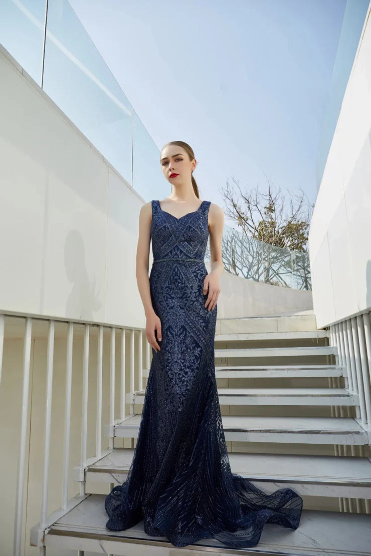 Elegant V-Neck Midi Dress