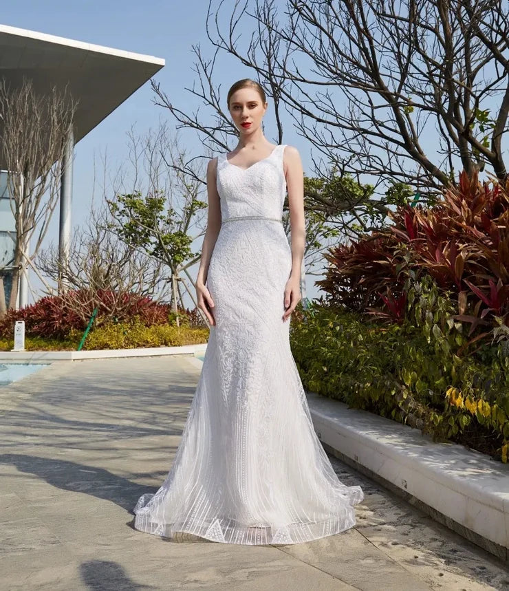 Elegant V-Neck Midi Dress